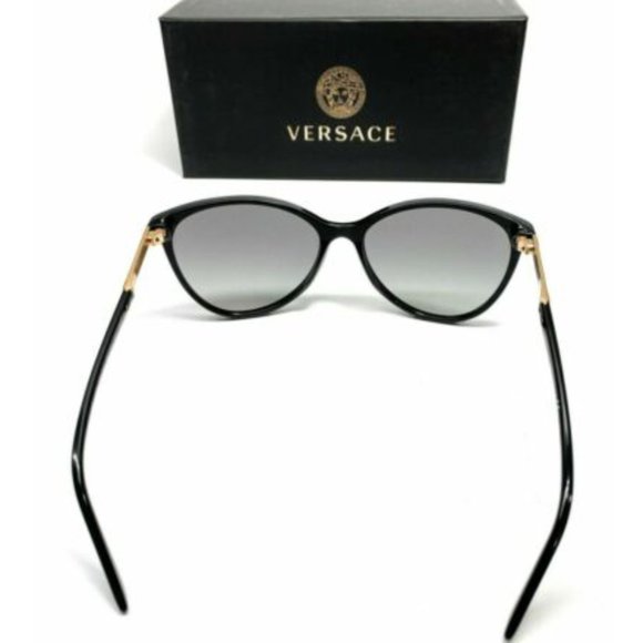 Versace Women\'s Black and Grey Gradient Sunglasses